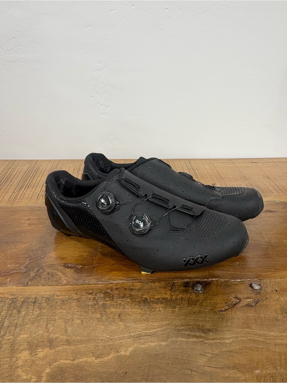 Men's BOA Black Road Cycling Shoes with Dual Dial Closure